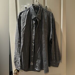 Peter Millar Black brown and White Houndstooth Shirt